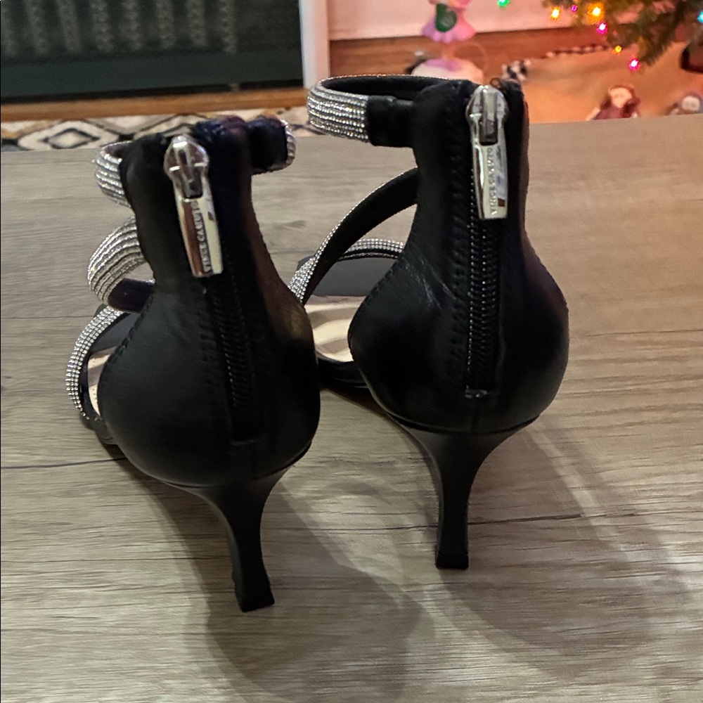 Vince Camuto Black and Silver Strappy Heels - Picture 6 of 7